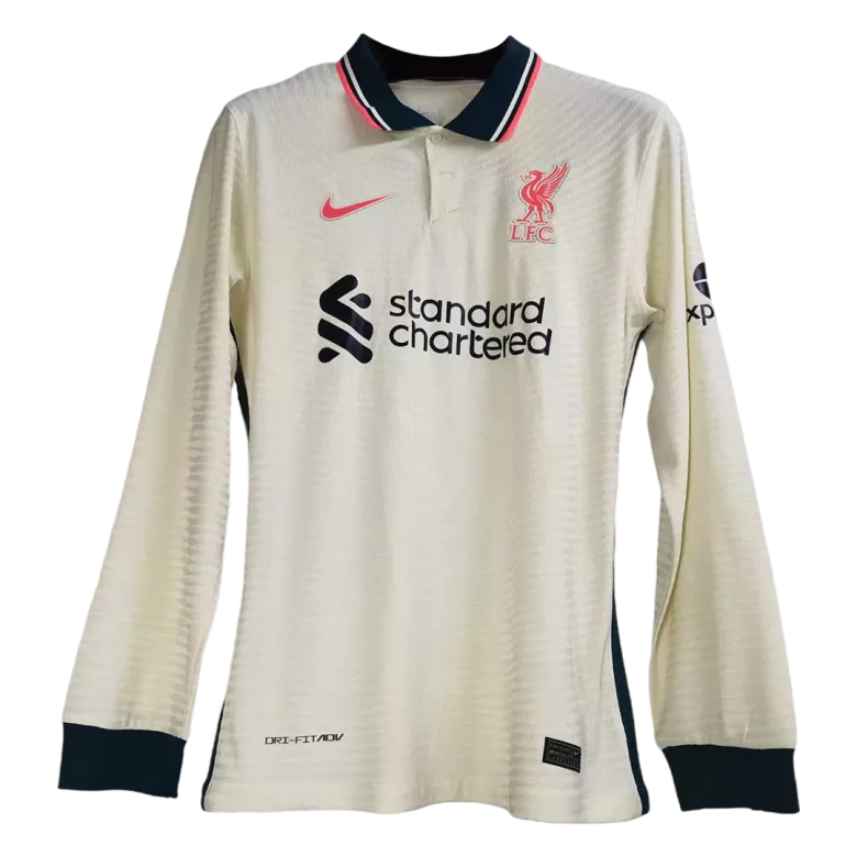 Authentic Liverpool Away Long Sleeve Soccer Jersey 2021/22 - vstockx