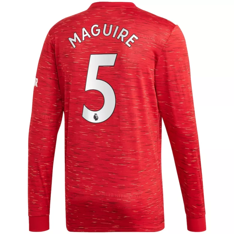 MAGUIRE #5 Manchester United Home Long Sleeve Soccer Jersey 2020/21 - vstockx