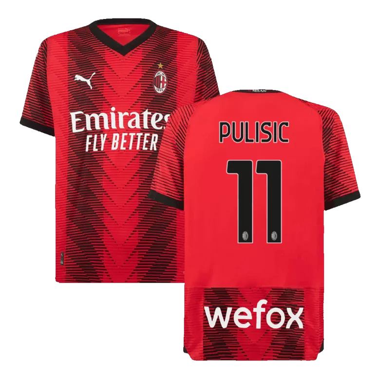 PULISIC #11 AC Milan Home Authentic Jersey 2023/24 - vstockx