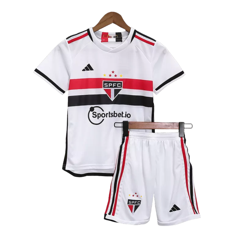 Sao Paulo FC Home Kids Jerseys Kit 2023/24 - vstockx