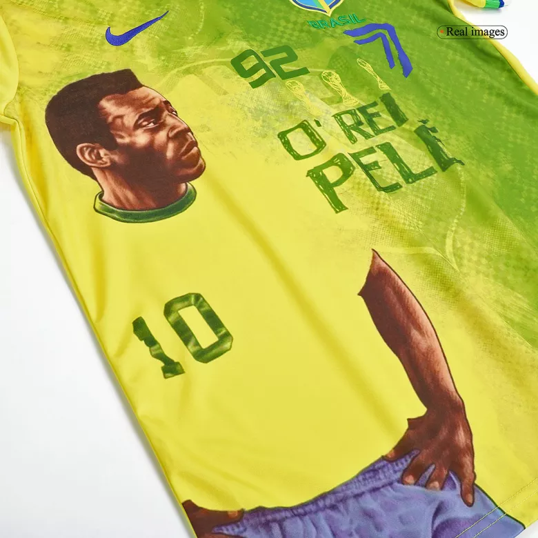 PEL�� #10 Brazil Home Commemorative Jersey 2022 - vstockx