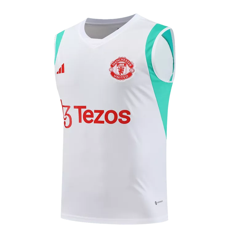 Manchester United Pre-Match Sleeveless Top 2023/24 White - vstockx