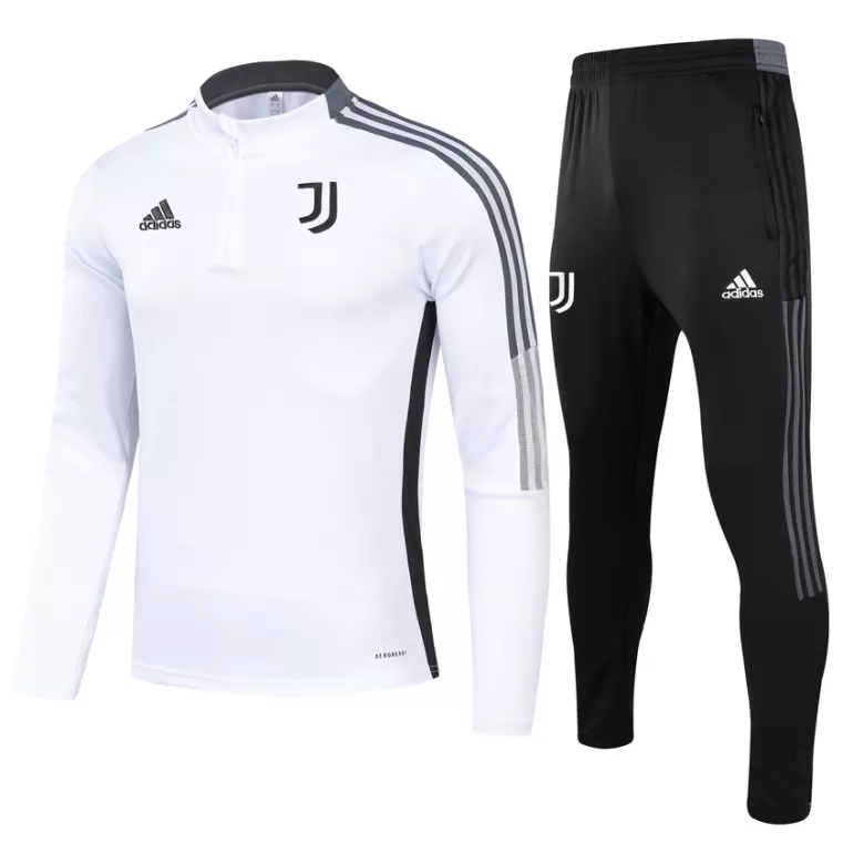 Juventus 1/4 Zip Tracksuit 2021/22 Kids White - vstockx