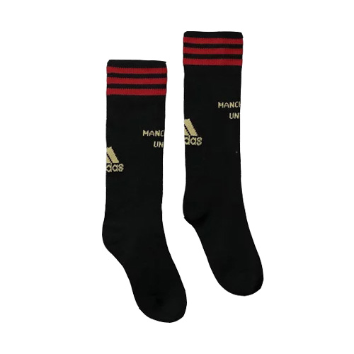 19/20 Manchester United Home Black Children's Jerseys Sock - vstockx