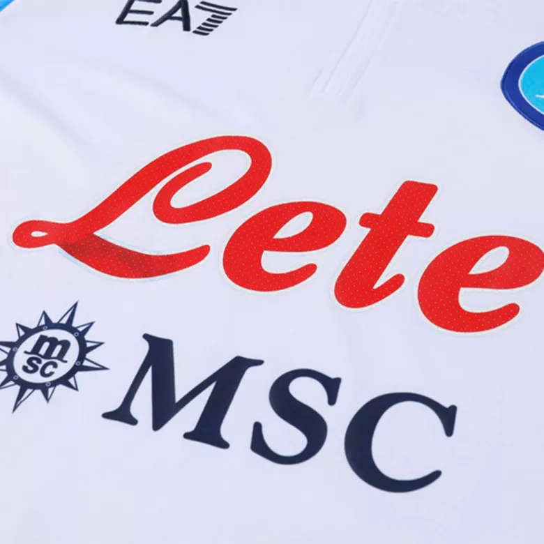 Napoli 1/4 Zip Tracksuit 2023/24 Kids White - vstockx