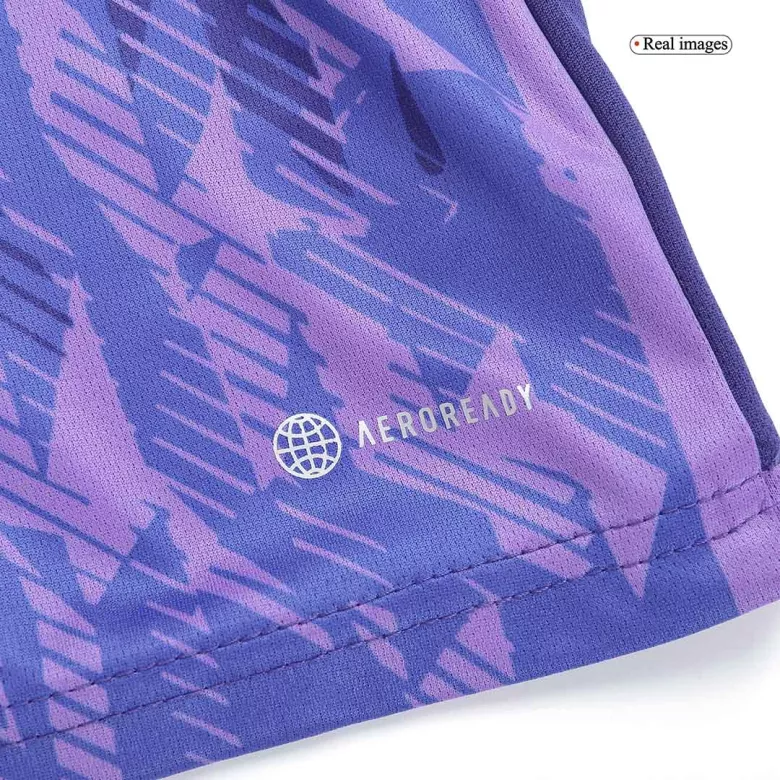 Argentina Away World Cup Kids Jerseys Kit 2022 - vstockx