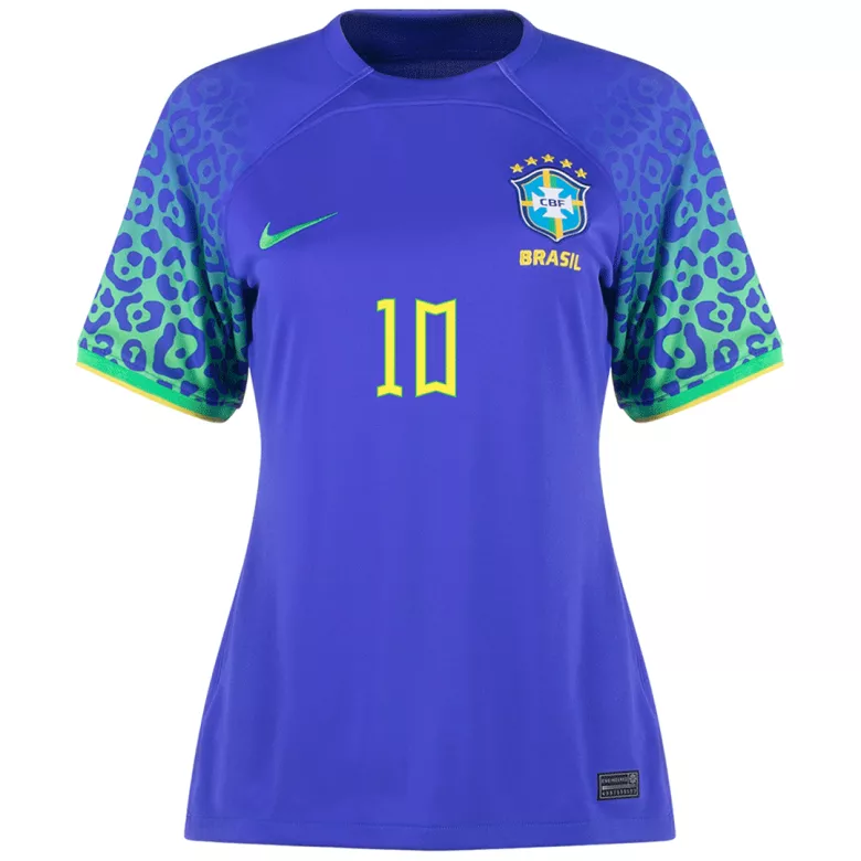 NEYMAR JR #10 Brazil Away Jersey World Cup 2022 Women - vstockx