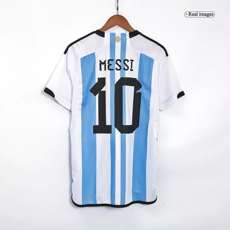 New MESSI #10 Argentina Three Stars Home 2022 Champion Jersey - vstockx