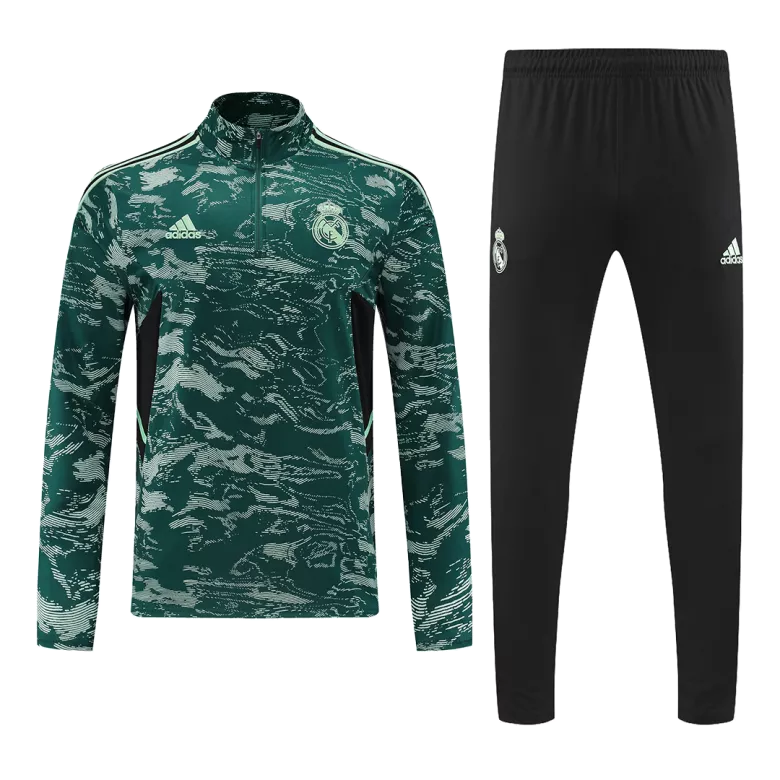 Real Madrid 1/4 Zip Tracksuit 2022/23 Green - vstockx