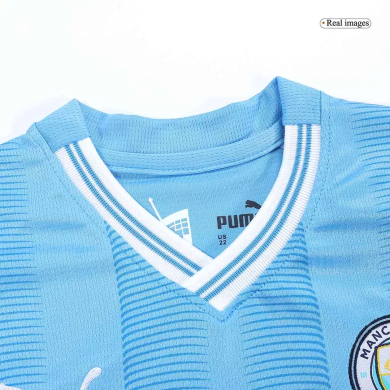 Kids Manchester City Home Soccer Jersey 2023/24 - Discount - vstockx