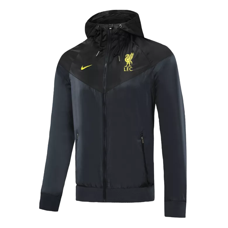 Liverpool Hoodie Windbreaker Jacket 2020/21 - Black - vstockx