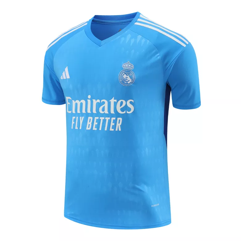 Real Madrid Goalkeeper Soccer Jersey 2023/24 Blue - vstockx