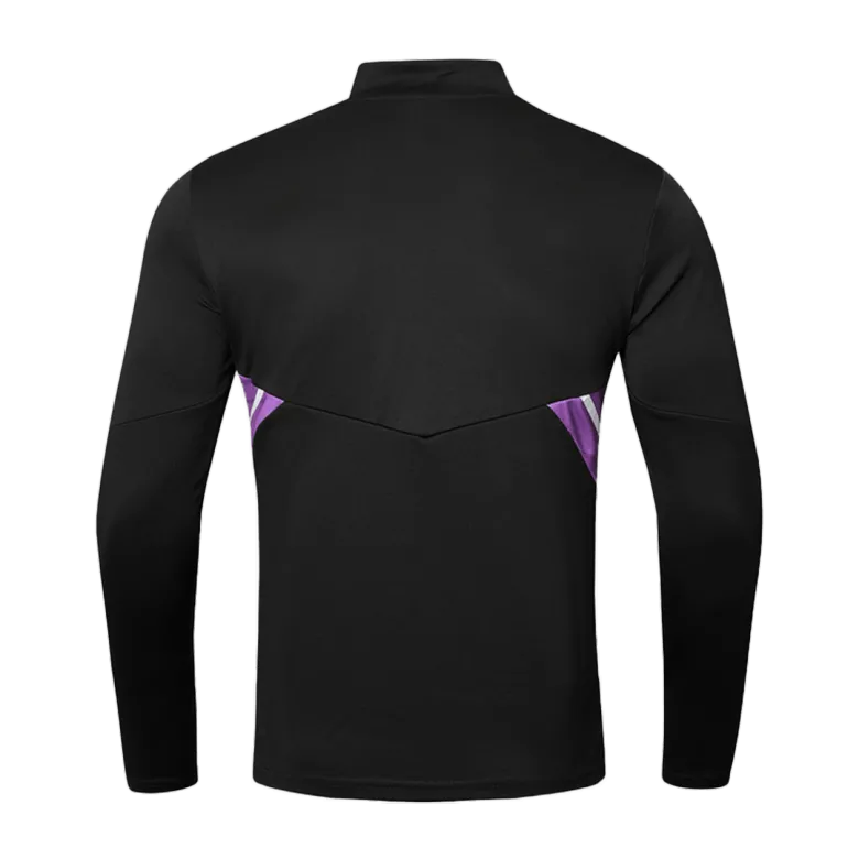 Real Madrid 1/4 Zip Tracksuit 2022/23 Kids Black - vstockx