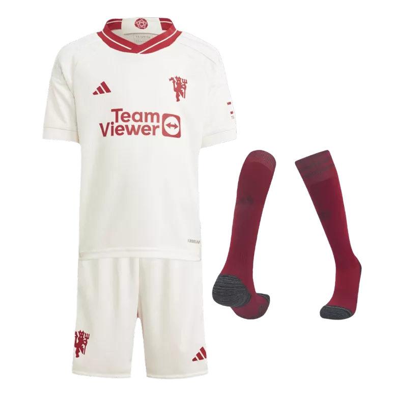 Manchester United Third Away Kids Soccer Jerseys Full Kit 2023/24 - vstockx