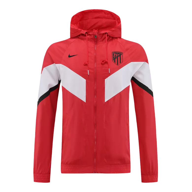 Atletico Madrid Hoodie Windbreaker Jacket 2022/23 - Red&White - vstockx