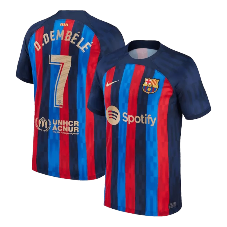 O.DEMB��L�� #7 Barcelona Home Jersey 2022/23 - vstockx