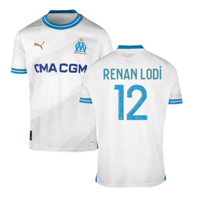 RENAN LODI #12 Marseille Home Soccer Jersey 2023/24 - vstockx
