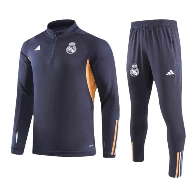 Real Madrid 1/4 Zip Tracksuit 2023/24 Gray - vstockx
