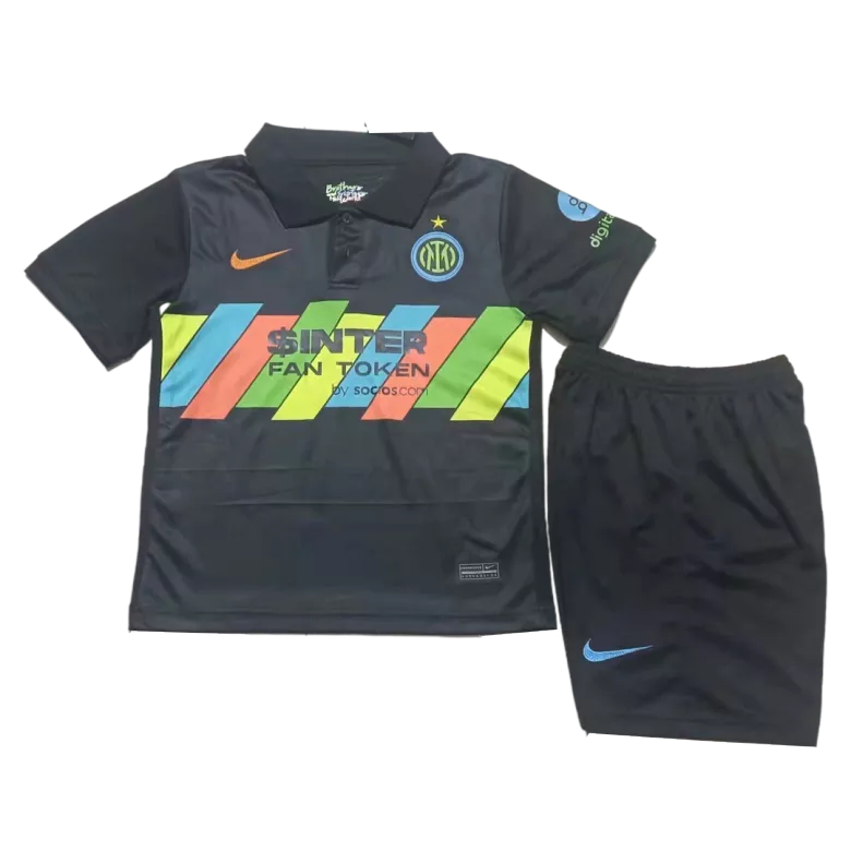 Inter Milan Third Away Kids Soccer Jerseys Full Kit 2021/22 - vstockx