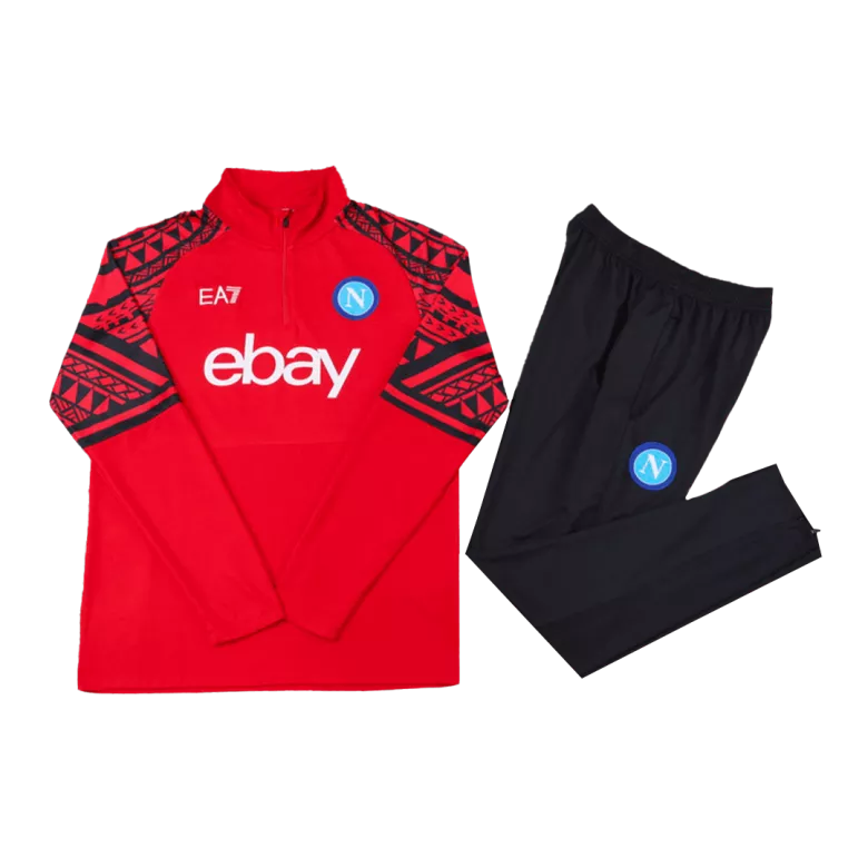 Napoli 1/4 Zip Tracksuit 2023/24 Kids Red - vstockx