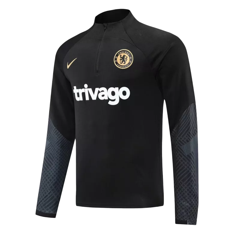 Chelsea 1/4 Zip Tracksuit 2022/23 Black - vstockx