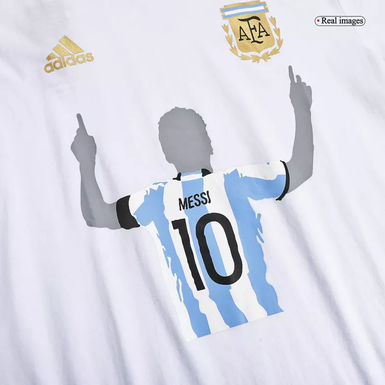 Argentina Winners Lionel Messi Celebration T-Shirt 2022-Three Stars - vstockx