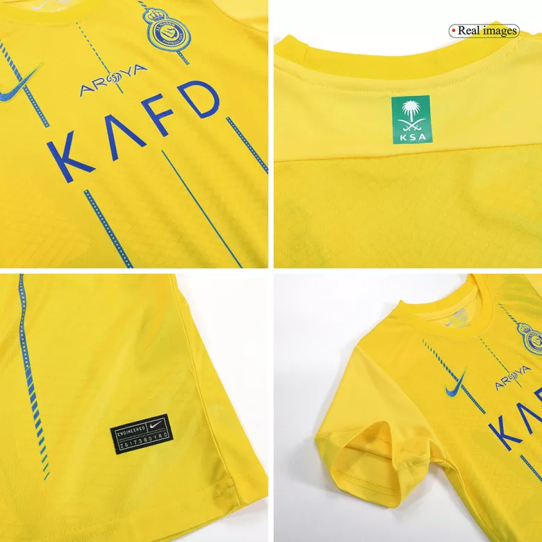 Al Nassr Home Kids Soccer Jerseys Kit 2023/24 - vstockx