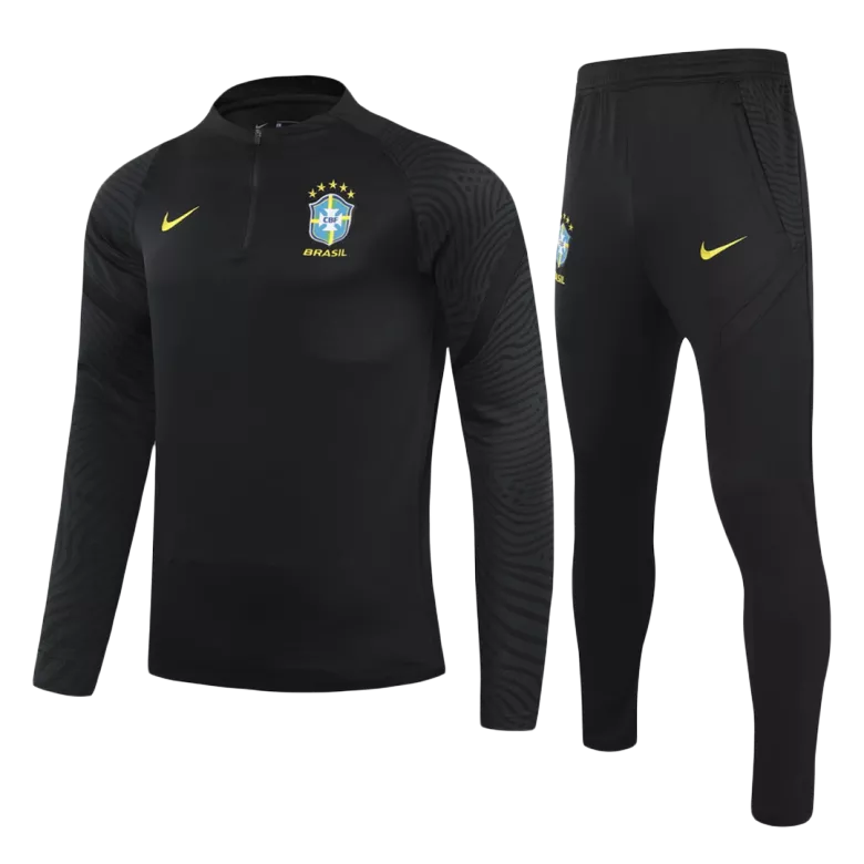 Brazil 1/4 Zip Tracksuit 2021/22 Black - vstockx