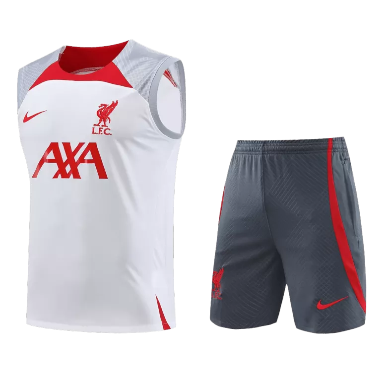 Liverpool Jerseys Sleeveless Training Kit 2023/24 White&Gray - vstockx