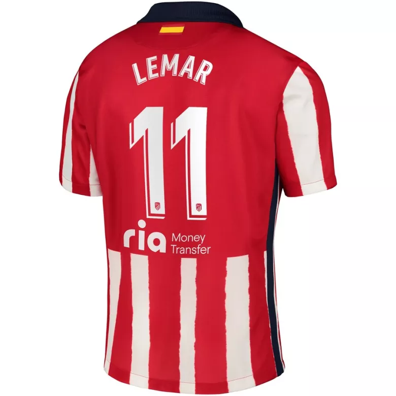 LEMAR #11 Atletico Madrid Home Soccer Jersey 2020/21 - vstockx