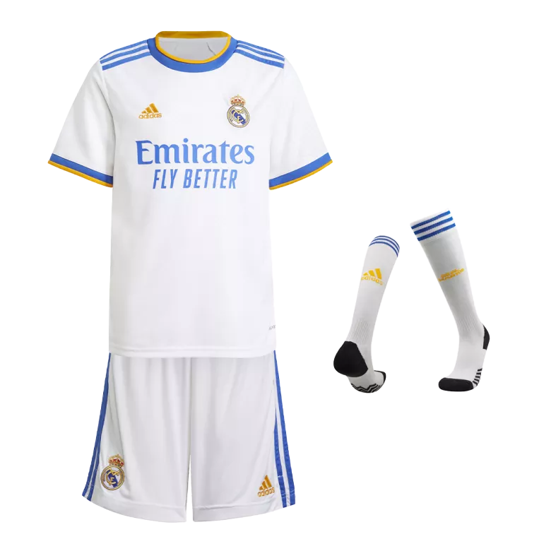 Real Madrid Home Kids Soccer Jerseys Full Kit 2021/22 - vstockx
