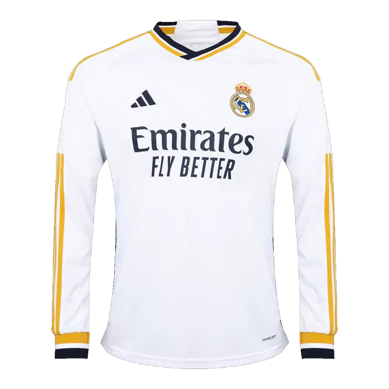 Real Madrid Home Long Sleeve Soccer Jersey 2023/24 - vstockx