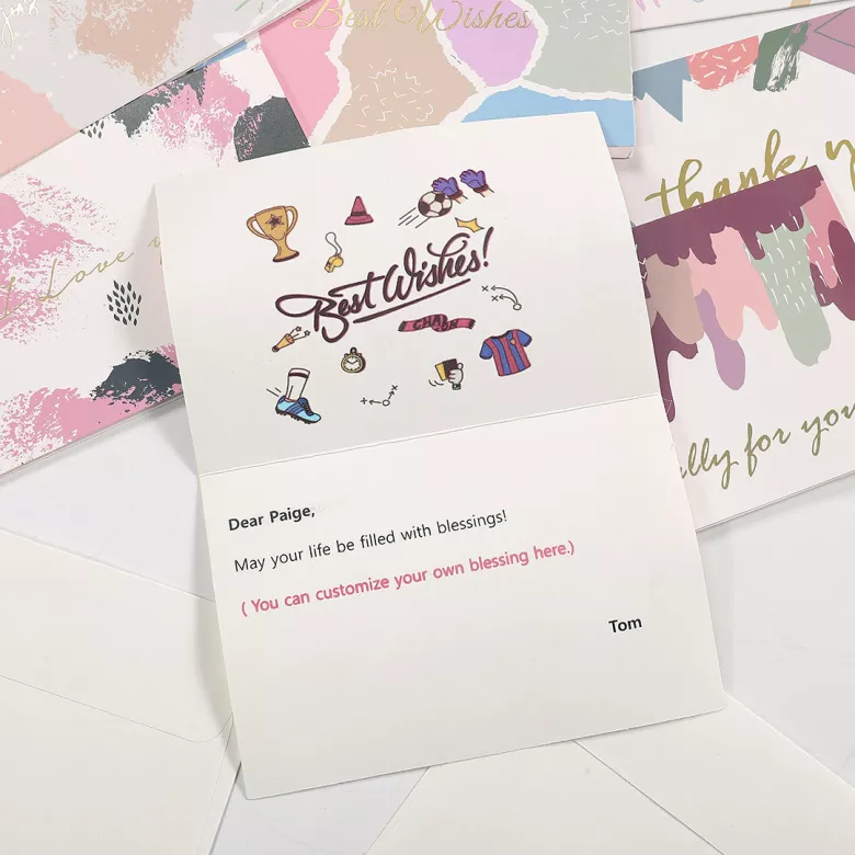 1 Pcs Random Style Personalized Message Greeting Card - vstockx