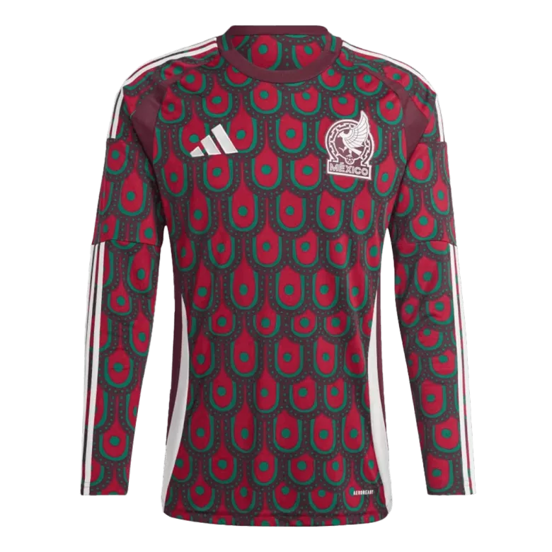 Mexico Home Long Sleeve Soccer Jersey Copa America 2024 - vstockx