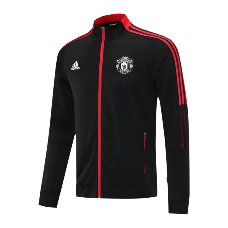 Manchester United Track Jacket 2021/22 - Black - vstockx