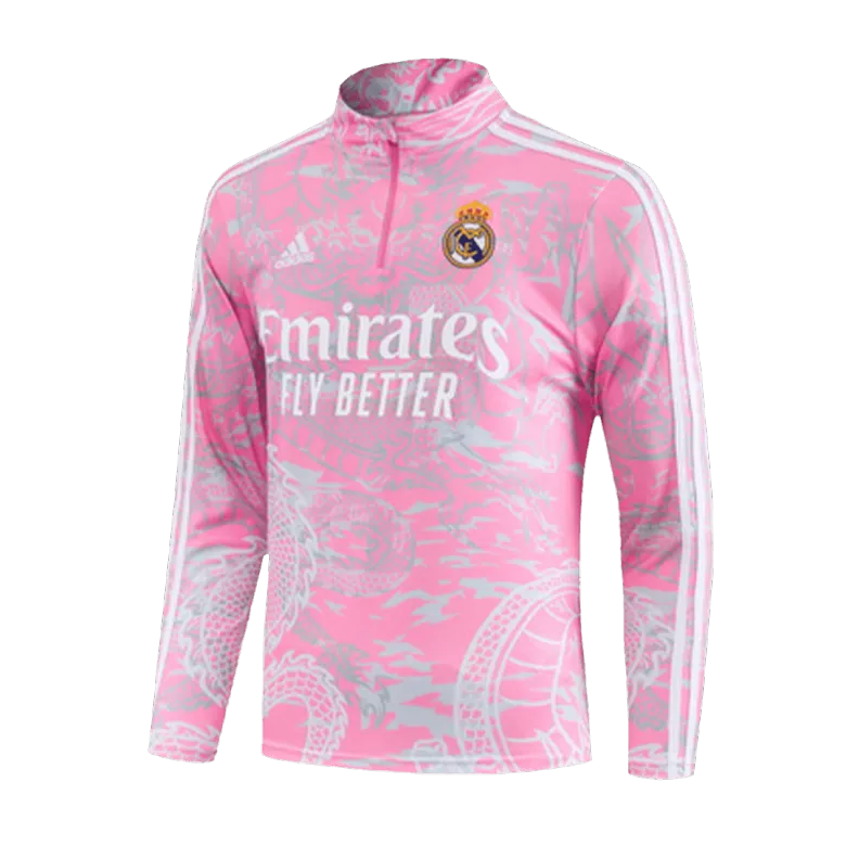 Real Madrid 1/4 Zip Tracksuit 2023/24 Kids Pink - vstockx