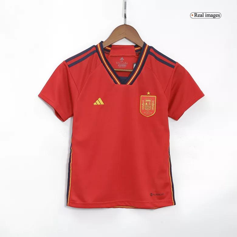 Spain Home World Cup Kids Jerseys Kit 2022 - vstockx