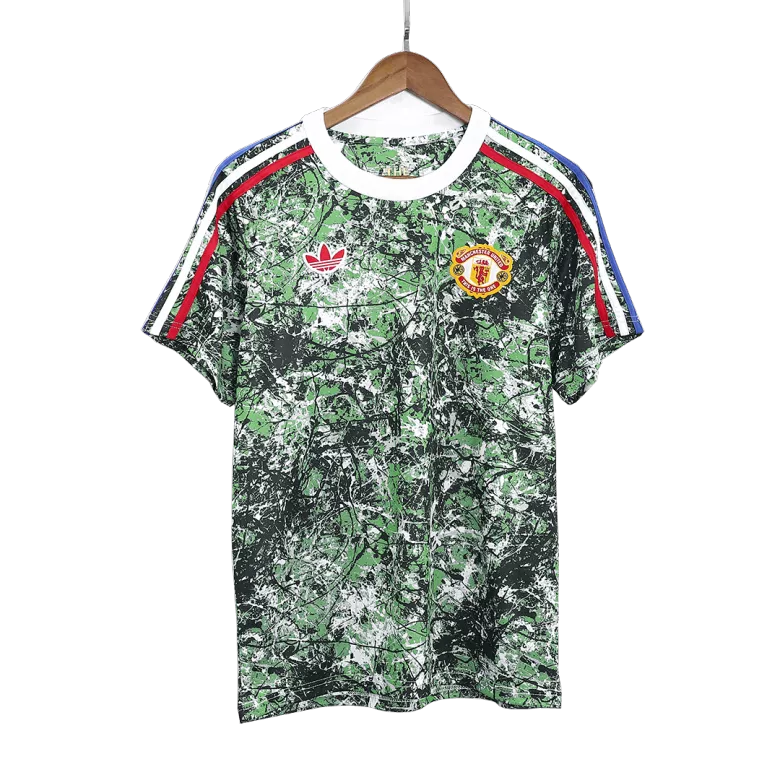 Manchester United X Stone Roses Pre-Match Soccer Jersey 2023/24 Green - vstockx