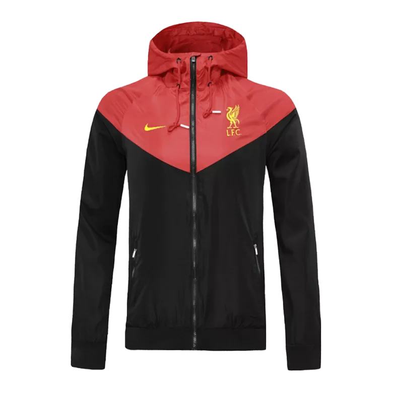 Liverpool Hoodie Windbreaker Jacket 2020/21 - Red&Black - vstockx