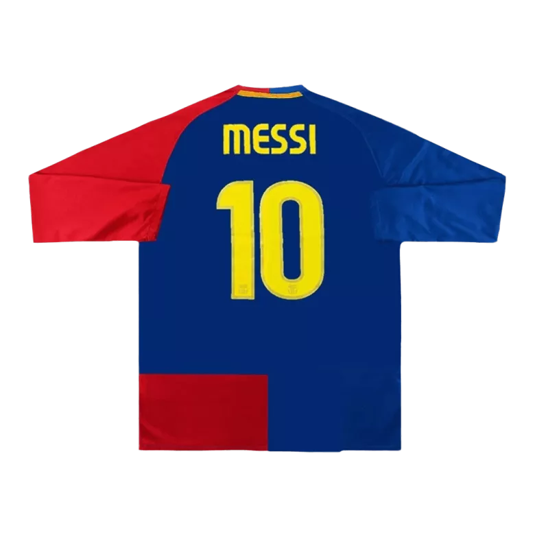 Vintage Soccer Jersey MESSI #10 Barcelona Home Long Sleeve 2008/09 - UCL Final - vstockx