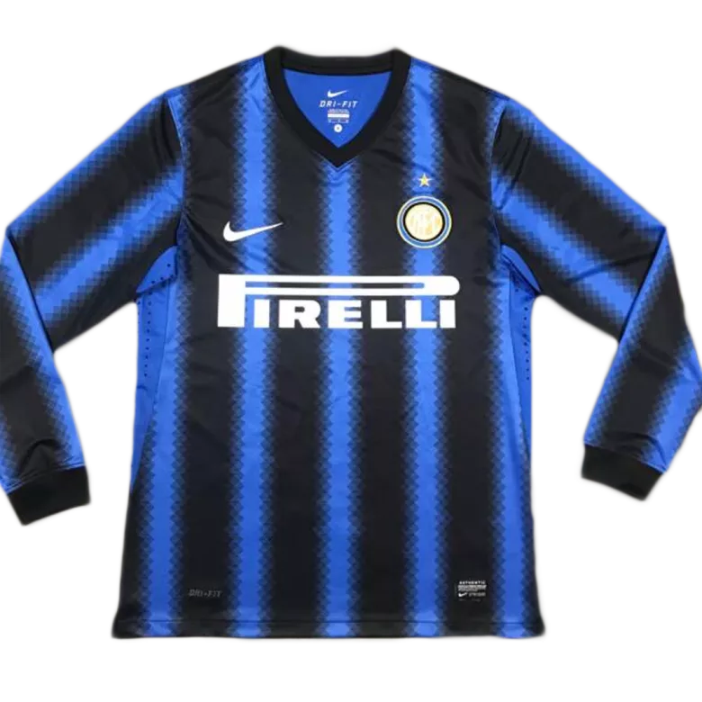 Vintage Soccer Jersey Inter Milan Home Long Sleeve 2010/11 - vstockx