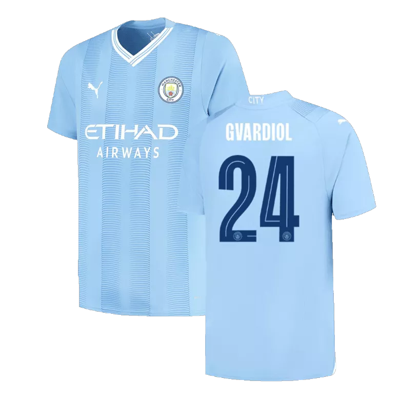 GVARDIOL #24 Manchester City Home Jersey 2023/24 - UCL - vstockx