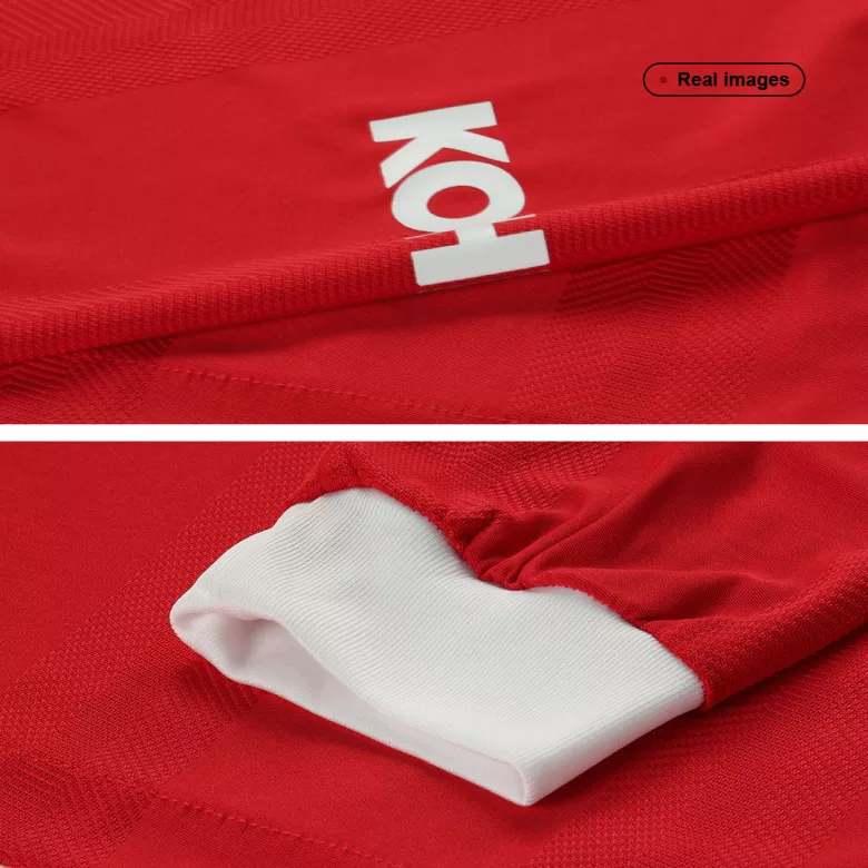 Authentic Manchester United Home Long Sleeve Soccer Jersey 2021/22 - vstockx