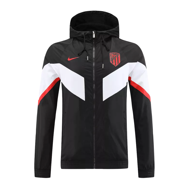 Atletico Madrid Hoodie Windbreaker Jacket 2022/23 - Black - vstockx