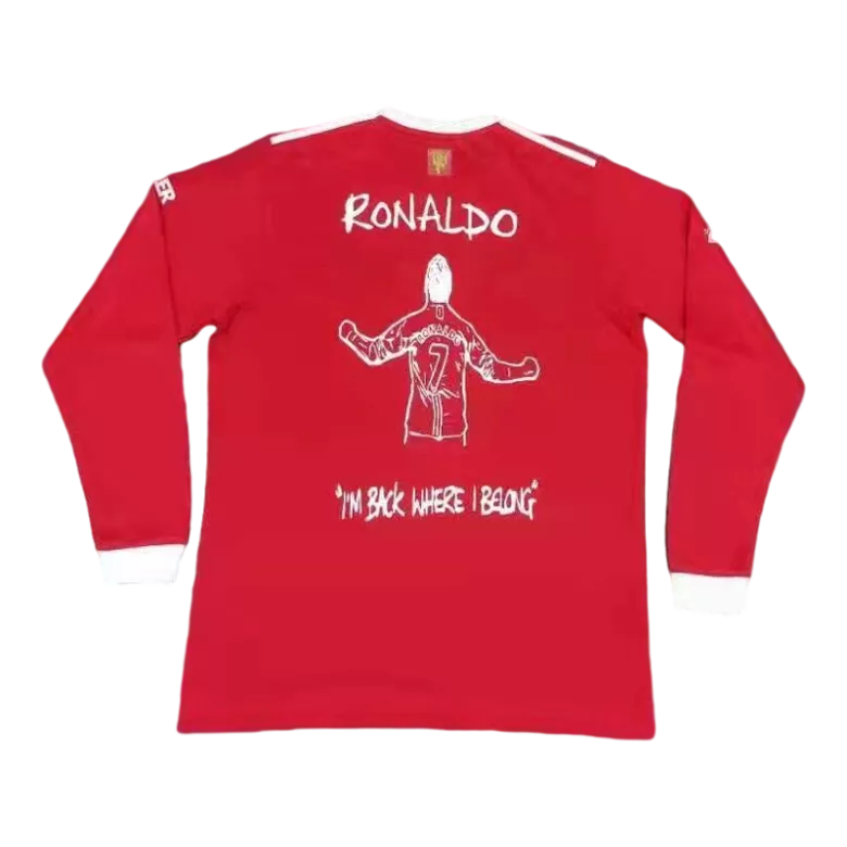 Manchester United Home Long Sleeve Soccer Jersey 2021/22 - vstockx