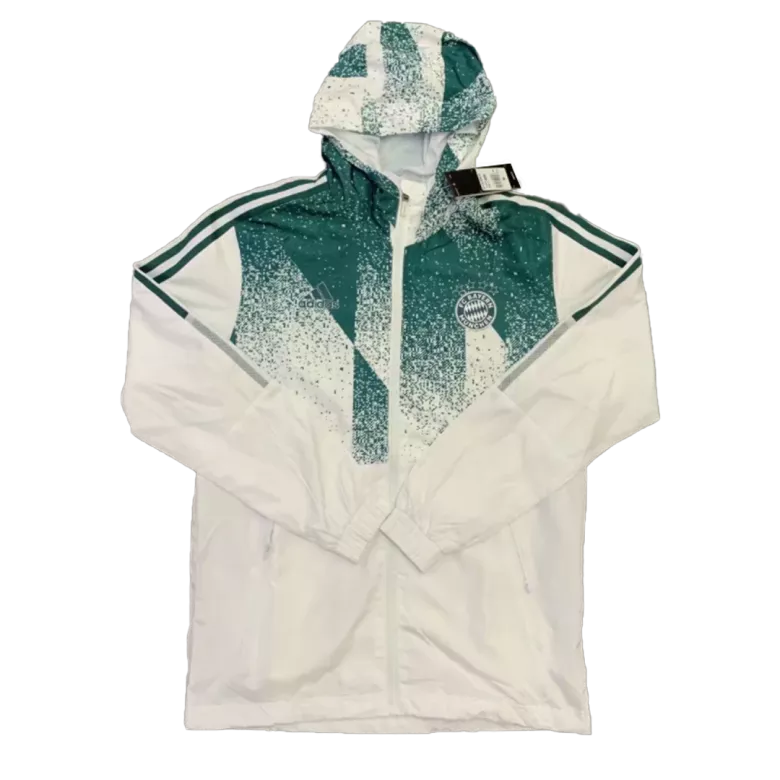 Bayern Munich Hoodie Windbreaker Jacket 2021/22 - White - vstockx