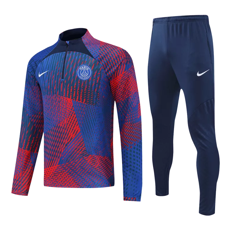 PSG 1/4 Zip Tracksuit 2022/23 Blue&Red - vstockx