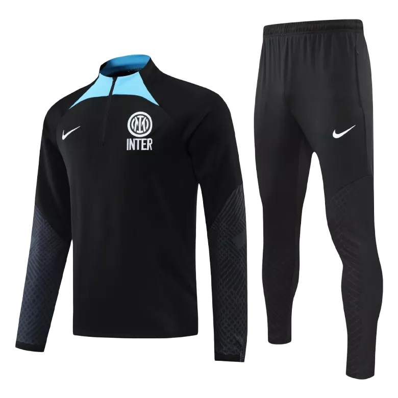Inter Milan 1/4 Zip Tracksuit 2022/23 Black - vstockx