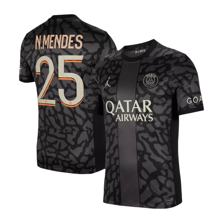 N.MENDES #25 PSG Third Away Soccer Jersey 2023/24 - vstockx