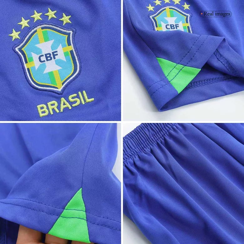 Brazil Home Kids Soccer Jerseys Kit 2022 - vstockx